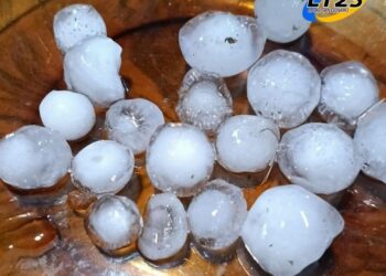 Granizo en la Región. Jornada de lluvia, granizo y alerta vigente de tormenta.