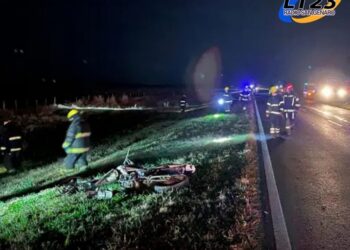 Cañada De Gómez: Accidente en Ruta 91 entre una moto y una camioneta. Una jóven de Bustinza con lesiones