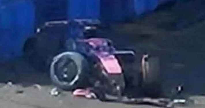 Franco Colapinto se accidentó en los ensayos de neumáticos