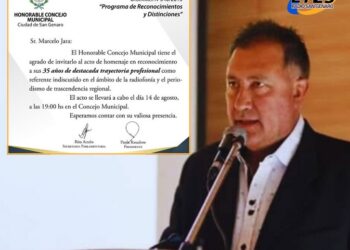 Reconocimiento a Marcelo Jara por su trayectoria en el Concejo San Genaro