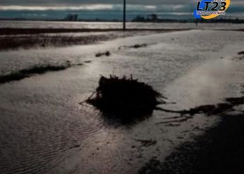 PREOCUPAN LAS CONSECUENCIAS DEL TEMPORAL EN LA ESTRUCTURA DEL PUENTE DE LA RUTA 9