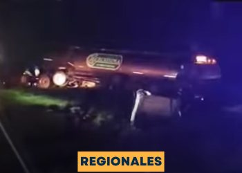Accidente entre camiones en la Autopista Rosario – Buenos Aires a la altura de Fighiera.