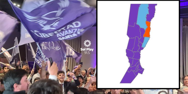 La Libertad Avanza ganó en 16 de los 19 departamentos de Santa Fe