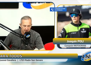 Joaquín Poli, ocho veces campeón argentino de motocross, en LT23 Radio San Genaro