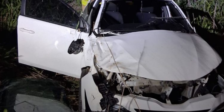 San Genaro: Vuelco en solitario en ruta 65. Una mujer de Centeno trasladada al SAMCo