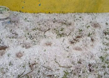FUERTE TEMPORAL DE LLUVIA Y PIEDRAS EN LOS JURÍES, SANTIAGO DEL ESTERO