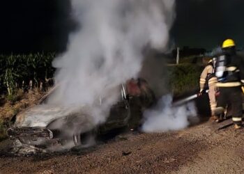 Incendio vehicular entre Díaz y Casalegno: pérdidas totales y sin heridos