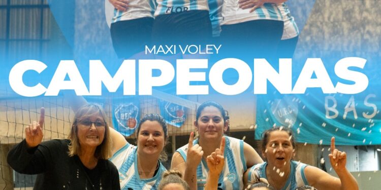 Las chicas del Maxi Vóley de Unión Bicampeonas