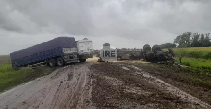 CORTE TOTAL EN RUTA 91 POR VUELCO DE UN CAMIÓN ENTRE TOTORAS Y SERODINO