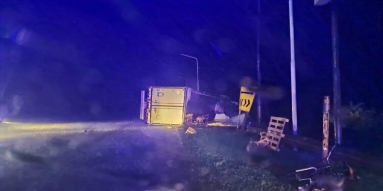 Laguna Paiva: volcó un camión y la gente se llevó los pollos que transportaba