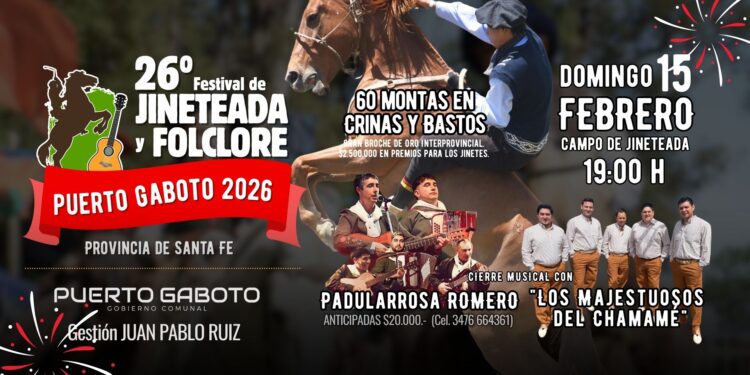 Puerto Gaboto se prepara para una cita histórica con el coraje: 26° Festival de Jineteada y Folclore