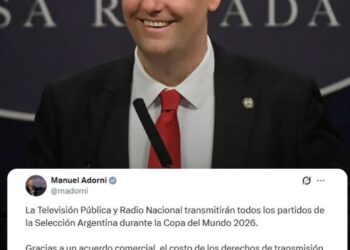 El jefe de Gabinete, Manuel Adorni, anunció que la TV Pública y Radio Nacional transmitirán todos los partidos de la Selección durante la Copa del Mundo 2026.