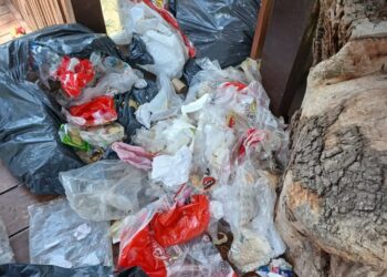 Residuos desparramados y actos de vandalismo en hamacas en la que “Casita del Arbol” en Totoras