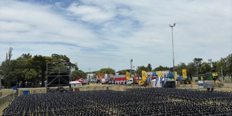 Todo listo en el Club Sportivo para el esperado sábado de la Fiesta del Trigo
