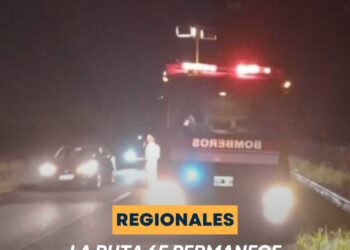 La Ruta 65 permanece cortada tras el grave accidente: los involucrados son de San Genaro y San Jorge
