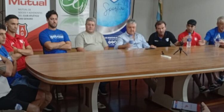 Conferencia de prensa lanzamiento Copa Ciudad de San Genaro en Senior, Reserva y Primera.