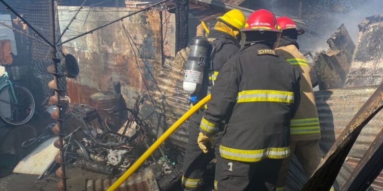 Incendio en un braseria en San Genaro