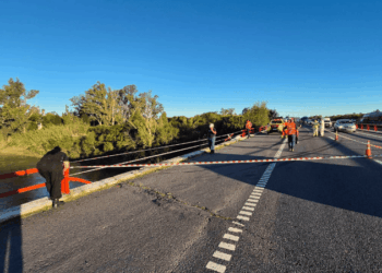 Impresionante accidente: un camión cayó al río Carcarañá desde la autopista