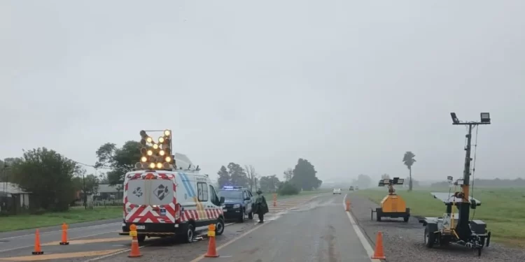 Corte total en ruta 34 por colapso de alcantarilla en Lehmann