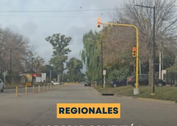 Las Rosas: comenzó a funcionar el nuevo semáforo en Boulevard Kemmis