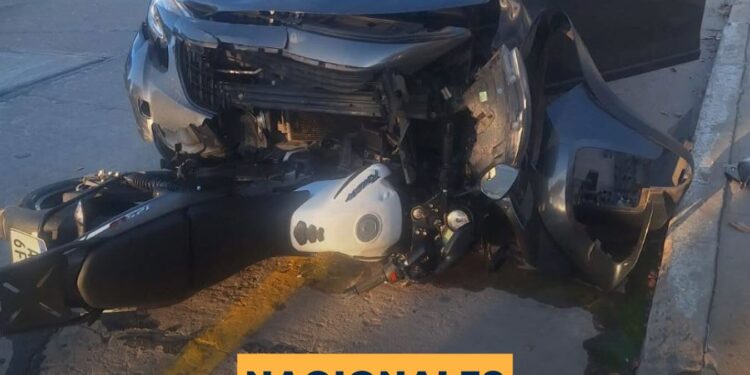 Totoras: un motociclista resultó lesionado tras un choque entre una moto y un auto