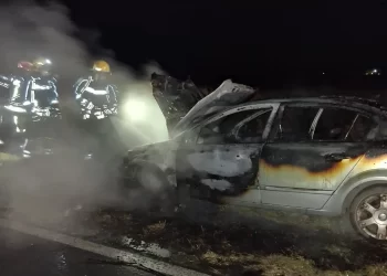 Incendio de un automóvil en Ruta 178 movilizó a Bomberos Voluntarios de Armstrong