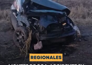 Montes de Oca: dos personas fueron trasladadas al SAMCo tras un accidente en la Ruta 28-S