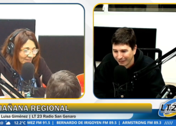 Gabriel Leiva con la información deportiva en Mañana Regional